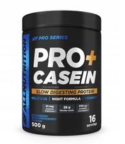 Allnutrition Pro+ Casein, Strawberry-Wild Strawberry - 500 gramų