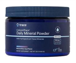 Trace Minerals ConcenTrace Daily Mineral Powder, Natural Blue Acai - 132 gramų