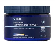Trace Minerals ConcenTrace Daily Mineral Powder, Natural Blue Hawaiian - 132 gramų