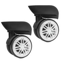 2 vnt. vežimėlio ratukų keitimas, tvirti ritinėliai lagamino dėžei, lagaminui, 360 laipsnių pasukamas rinkinys, SilentWheel