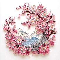 Peach blossom Shape Diamond Art Painting Kit for Adult Beginner,Crystal Diamond Dot Kit for Home Wall Decoration Gift