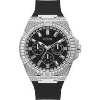 GUESS Zeus Juodas Silikoninis/Guminis Vyriškas Kvarcinis Laikrodis GW0208G1 juoda