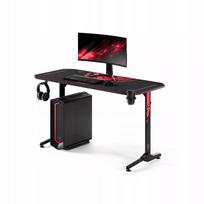 DIABLO žaidimų stalas 140 cm + laikikliai ir kilimėlis, X-MATE 1400 juodas