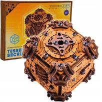 Medinis 3D dėlionės galvosūkis Tesseract Escape Room Puzzle Box Wooden.City