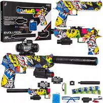 Automatinis gelinių rutuliukų pistoletas „Deagle CS“, vandens, su akumuliatoriumi, saugus