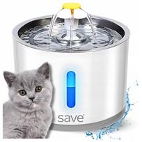 Automatinė girdykla-fontanas katėms ir šunims su filtru bei tyliu veikimu, 2,4 l