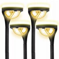 4x saulės energija maitinamas LED sodo šviestuvas, įsmeigiamas, dekoratyvus lauko stulpelis XL