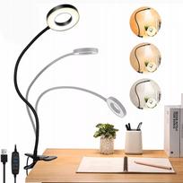 LED naktinė skaitymo lempa su klipsu, USB