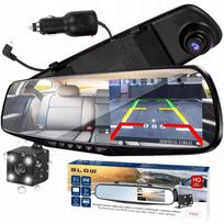 Automobilio kamera, vaizdo registratorius, veidrodėlis priekis/galas FULL HD