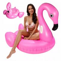 Pripuąiamas Flamingo, plaukimo ratas su sėdyne 217x200 cm