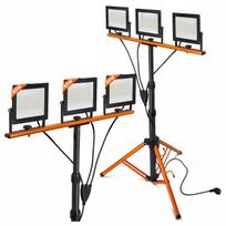 Statybinė lempa, LED Halogeninis statybinis prožektorius 3x 50W 16500lm šviestuvas ant stovo