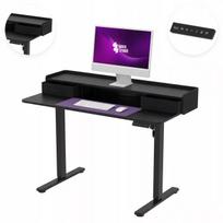 Elektrinis Stalas su Stalčiais 120x60 2xUSB LED Spacetronik Didelis juodas