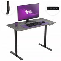 Elektrinis rašomasis stalas 120x60 iki 50 kg Spacetronik pakeliamas, pilkas su atmintim