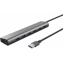Trust Halyx - Type-A 5000Mbit/s 7 Port USB 3.2 Gen1 Hub (silver) | 24967 | 8713439249675