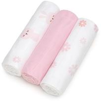 T-TOMI TETRA Cloth Diapers HIGH QUALITY medžiaginės sauskelnės Bunnies 70x70 cm 3 vnt.