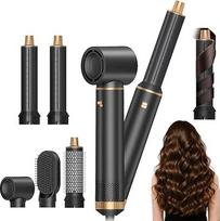 "5-in-1 Airstyler" 1000 W šilto oro šepečių rinkinys, plaukų stiliatorius, apvalus šepečio džiovintuvas, automatinis garbanoklis, plaukų tiesinimas, garbanojimas, sausų plaukų džiovinimas