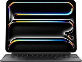 "Apple iPad" 13 colių "iPad Pro" (M4) "Apple iPad Magic" klaviatūros dėklas, skirtas patogiam rašymui, integruotas "Trackpad", serija su funkciniais klavišais, vokiečių kalba - juodas