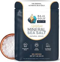 "Baja Gold" mineralinė jūros druska - nerafinuota mineralinė jūros druska 454 g - gausi mikroelementų ir mineralų, puikiai tinka gurmaniškai virtuvei, sveikai mitybai ir įvairiapusiam naudojimui