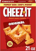 "Cheez-it" kepti krekeriai - 100 % tikras sūris, šeimyninė pakuotė 595g JAV