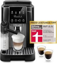 "De'Longhi Magnifica Start" ECAM222.60.BG Visiškai automatinis kavos aparatas, "LatteCrema" pieno sistema automatiniam kapučino, 4 tiesioginio rinkimo mygtukai, valdymo skydelis, x2 funkcija, 1450 W, juodas/pilkas