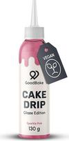 "GoodBake Cake Drip Glaze" 130 g rožinės spalvos | Gliukozės pagrindu pagamintas tortų glajus | Be laktozės ir veganų | Cukrinės raidės tortams, sausainiams ir pyragaičiams | Tortų dekoravimas