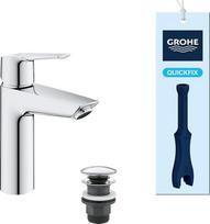 "Grohe Quickfix Start" vonios maišytuvas, vienos svirties praustuvo maišytuvas, DN 15, M dydžio, chromuotas, su montavimo įrankiu, 24204002