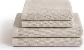 "Herzbach home" - "Spa Collection" - Rankšluosčių / vonios rankšluosčių rinkinys iš 100 % medvilnės (smėlio pilka)