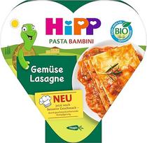 "HiPP" ekologiška daržovių lazanija (6 x 250 g), Meniu nuo 1 metų, švelniai troškinta garuose, vegetariška, pritaikyta vaikams, su prieskoniais, ekologiška kokybė