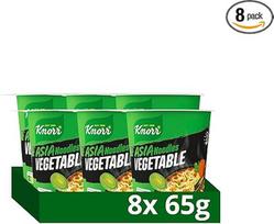 "Knorr Instant Makaronai su daržovėmis" Greitas makaronų patiekalas, paruoštas vos per 3 minutes 8 x 65 g
