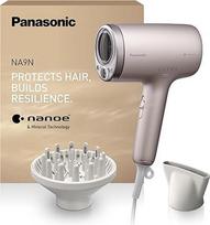 "Panasonic" EH-NA9N-E825 "nanoe™" ir mineralų jonų plaukų džiovintuvas, apsaugantis plaukus nuo pažeidimų, greitai džiūstantis, išmanusis jutiklis, galvos ir veido odos režimai, koncentratoriaus priedas, 1600 W, pilkai smėlio spalvos