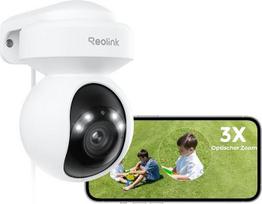 "Reolink E1 Outdoor Pro Wi-Fi 6", 4K, PTZ lauko kamera su 3 x optiniu priartinimu, automobilio sekimo funkcija, 2,4/5 GHz dviejų dažnių juosta, išmaniąja asmens, transporto priemonės ir gyvūnėlio aptikimo funkcija, spalvotu naktiniu matymu, dvipusiu garsu