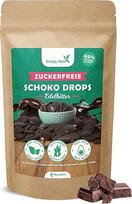 "Simply Keto Lower Carb* Chocolate Drops" be cukraus (200 g) - smulkūs karčiojo šokolado lašeliai užkandžiams ar kepiniams - veganiški ir saldinti eritritoliu vietoj cukraus - idealiai tinka vartojant mažai angliavandenių ir ketogeninius produktus