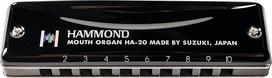"Suzuki Hammond ha20bb in B-Flat Harmonica" 10 skylučių - juoda
