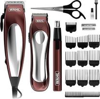 "Wahl Home Pro Combo 3-in-1" plaukų kirpimo mašinėlės dovanų rinkinys, plaukų kirpimo mašinėlė vyrams, skustuvas su laidu, barzdos kirpimo mašinėlė vyrams, ražienų kirpimo mašinėlė, asmeninis kirpimas, vyrų priežiūros rinkinys