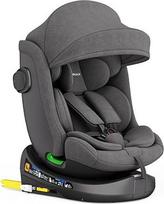 "Xomax C013" vaikiška kėdutė, pasukama 360° kampu, "Isofix", ECE R129, 0-36 kg, reguliuojama, pakreipiama, kvėpuojantis užvalkalas, 5 taškų saugos diržai, viršutinis tvirtinimo diržas, automobilinė kėdutė kūdikiams ir vaikams nuo 0 iki 12 metų, spalva: ju