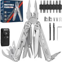 BIBURY Multitools, Multi Tool sulankstomos replės su patobulintomis žirklėmis ir atsuktuvu, nerūdijantis plienas su nailoniniu maišeliu, idealiai tinka lauke, žygiai Dovana tėčiui vyrui, Kalėdų dovanos