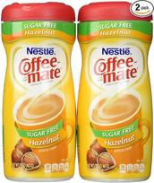 Coffee-Mate, lazdyno riešutų milteliai be cukraus, 10,2 oz talpyklė (2 vnt.) Coffee-Mate