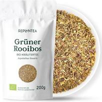 Ekologiška žalioji "Rooibo" arbata 200 g (100 puodelių) | Žalioji raudonųjų krūmų arbata be Thein ir nefermentuota ekologiškos kokybės REPLANTEA