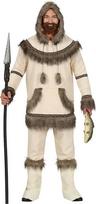 Fiestas Guirca Deluxe Eskimo kostiumas Vyriškas kailinis ir zomšinis kostiumas - Vyriškas eskimų indėnų kostiumas Karnavalas, Helovinas, Teminis vakarėlis, Aliaska Snow Fancy Dress Adult