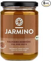 JARMINO ekologiškas veršienos kaulų sultinys | JARMINO veršienos sultinys | Kolageno ir baltymų turtingas kaulų sultinys (4 x 350 ml) | Sudėtyje yra natūralių baltymų, kolageno, hialurono ir mažai angliavandenių | By Hildegard von Bingen