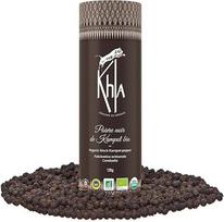 Khla - Kampot Ekologiški juodieji pipirai, 120 g, Juodieji pipirai, sveiki Ekologiški - Grand Cru - Ingredientų virtuvė - Tiesiogiai iš gamintojo - Juodieji grūdai, skirti malti - Iš Kambodžos