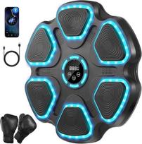 Muzikinis bokso aparatas suaugusiesiems ir vaikams, sieninis "Bluetooth" bokso aparatas su muzika ir bokso pirštinėmis, LED elektroninis muzikinis bokso aparatas su 11 režimų ir 9 greičiais