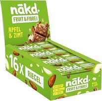 Nākd. Vaisių ir skaidulų batonėlis | Obuolys ir cinamonas | Daug skaidulų | 100% natūralūs ingredientai | Be pridėtinio cukraus | Vegan | 16 x 44g batonėlių | 704g