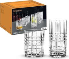 Nachtmann Highland Square 101754 12 dalių taurių rinkinys, kurį sudaro 6 taurės 345 ml ir 6 x "Highland Square" taurės, pagamintos iš krištolo stiklo, kurias galima plauti indaplovėje