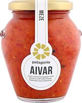 PELAGONIJA - Aivar Vaisinis aštrus keptų raudonųjų pipirų ir baklažanų dipas. Aivar idealiai tinka kaip garnyras prie kepsnių ir ryžių patiekalų, taip pat prie mėsos ar užtepėlių | Sudėtis: 314g