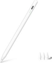 Rašiklis "iPad" (2018-2025) - suderinamas su "iPad Pro" 12,9 colių (M4/M3/M2), "Air 7/6/5/4/3", "i-Pad 11 A16-6 Gen" ir "Mini 5/6/7-2X Fast Charge", pakreipimo jautrumas ir delno atmetimo technologija, baltas