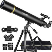 SOLOMARK teleskopai suaugusiesiems astronomijai, 80 mm diafragmos 900 mm refraktoriaus teleskopas vaikams, pradedantiesiems, kompaktiškas ir nešiojamas kelioninis teleskopas su krepšiu