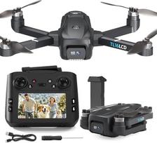 TL16LCD dronas su 4K kamera, FPV dronas su LCD nuotolinio valdymo pulteliu pradedantiesiems Automatinis grįžimas Sekite mane 5G realaus laiko perdavimo GPS dronai RC sulankstomas dronas suaugusiesiems