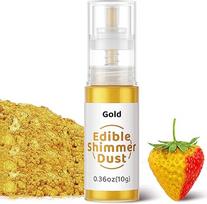 Valgomieji blizgučiai purškiami auksu 10 g, "Wwtop Food Colour Glitter" valgomieji blizgučiai milteliai gėrimams, valgomieji aukso milteliai kepiniams, velykiniams pyragams, kokteiliams, šokoladui, tortams, fondantui