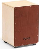 VEVOR Cajon Box būgnų dėžutė su vidiniais virbalų laidais, kompaktiška ir lengva medinė būgnų dėžutė, būgnų muzikos instrumentas su silikoninėmis kojelėmis, suapvalintais kraštais, skirtas pradedantiesiems ir profesionalams, 255 x 255 x 380 mm